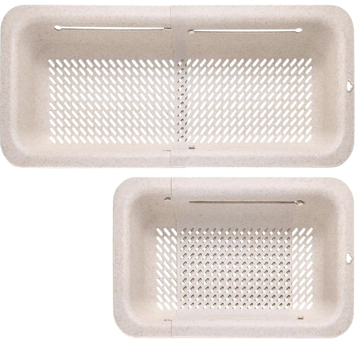 LASSHSWA Collapsible Colander for Kitchen, Over the Sink Strainer Basket for Kitchen, Fruit Pasta Food Strainer Expandable Plastic Colander BPA Free (Black)