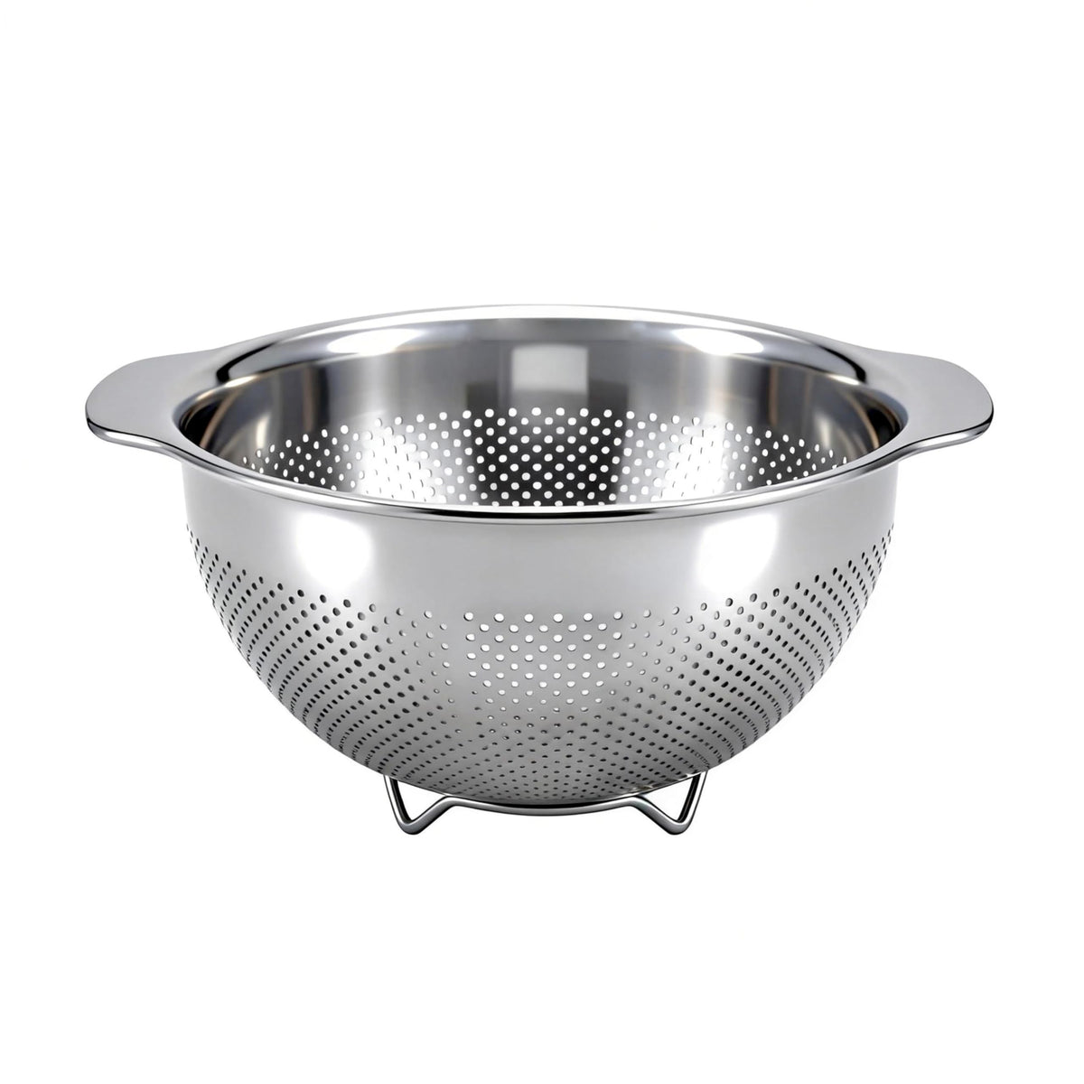 Stainless Steel Colander for Kitchen with Handle for Pasta (3QT)