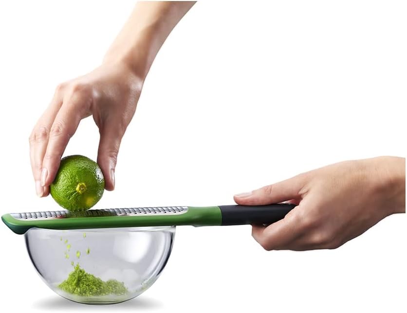 Joseph Joseph Fine Grater & Zester – Easy-Grip Handle with Sharp Stainless Steel Blades & Non-Slip Tip