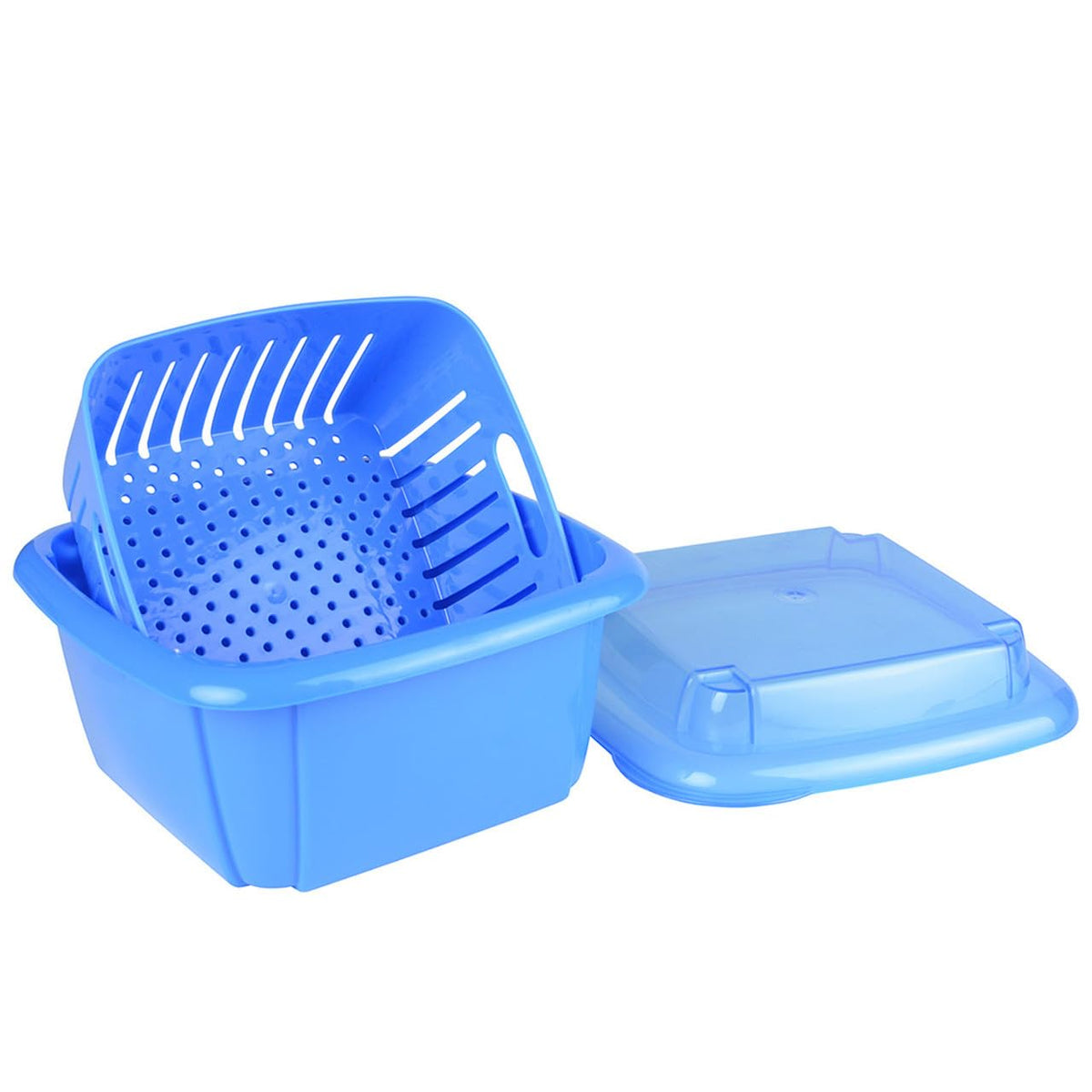 Hutzler 3-in-1 Berry Keeper Colander and Container, Keeps Berries Fresh Longer 2 pints, Gray