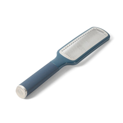 Calphalon Edge 2 Piece Stainless Steel Handheld Cheese Grater and Lemon Zester W/Covers & Rubber Handles - Taupe