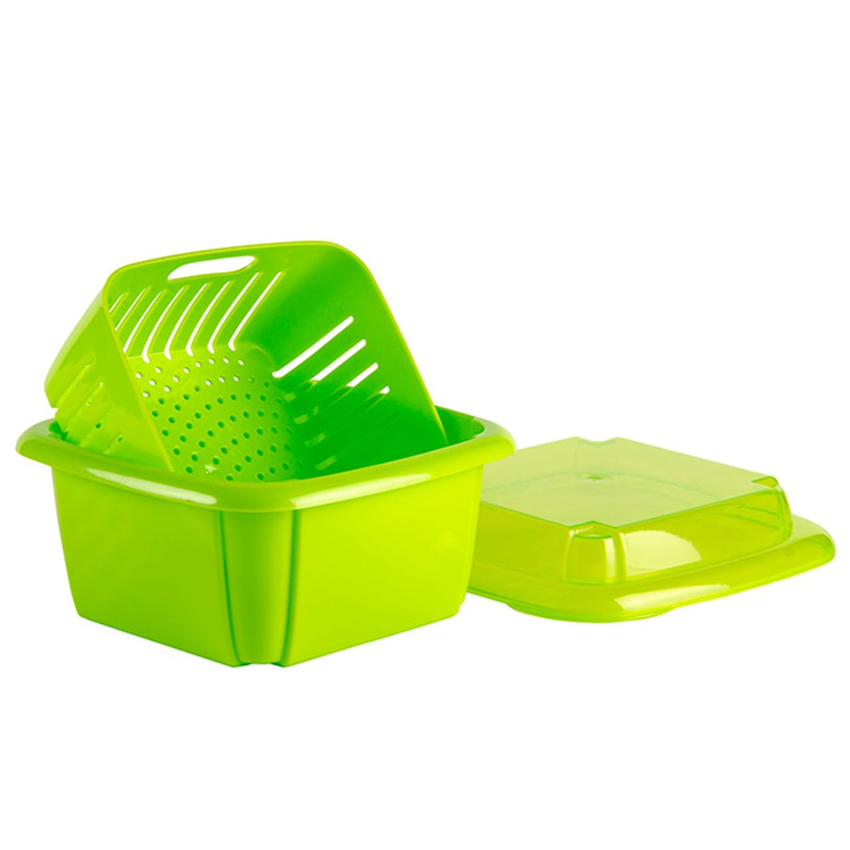 Hutzler 3-in-1 Berry Keeper Colander and Container, Keeps Berries Fresh Longer 2 pints, Gray