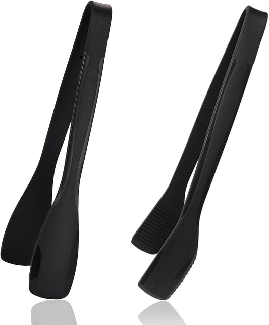SOLEADER 11 Inch Silicone Tongs for Cooking Heat Resistant, Lightweight Non-Scratch Stainless Steel, Kitchen & BBQ Tools with Silicone Tips for Flipping Fish, Steak, Toast & Bread (2-Pack)