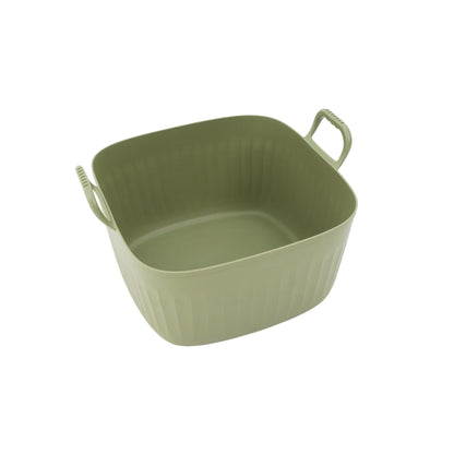 Vego FlexTrug Tub for Indoor, Outdoor Gardening Strainer Basket for Harvest, Rinse and Garden Use- 8 Gallon, Fog Gray