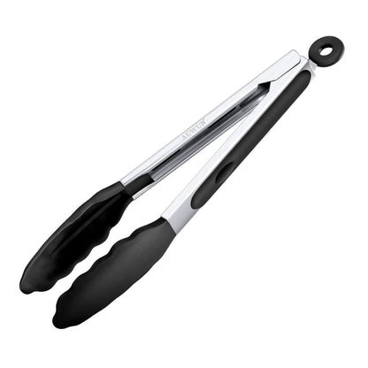9 Inch Kitchen Tongs,Silicone Non-Slip Cooking Utensil for Grilling