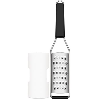 Cambom Lemon Zester Grater Three-piece Suit - Heavy Duty Kitchen Tool for Parmesan Cheese, Ginger, Garlic, Nutmeg, Chocolate, Vegetables，Fruits，Stainless Steel Grater Dishwasher Safe Black