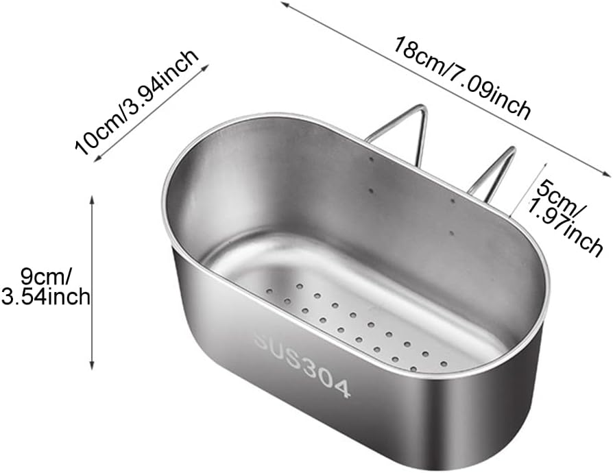 Stainless Steel Sink Strainer Basket, Hanging Kitchen Sink Food Catcher