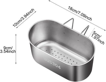Stainless Steel Sink Strainer Basket, Hanging Kitchen Sink Food Catcher