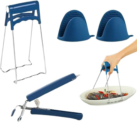 3 Pack Kitchen Tongs Bowl Dish Avoid Scalding Kitchenware Set