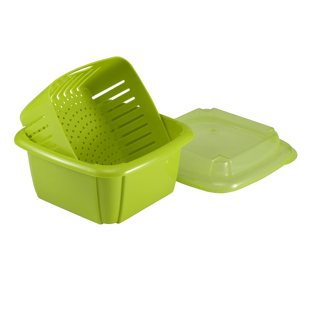Hutzler 3-in-1 Berry Keeper Colander and Container, Keeps Berries Fresh Longer 2 pints, Gray