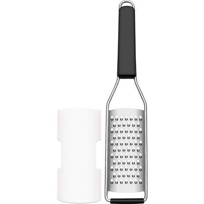 Cambom Lemon Zester Grater Three-piece Suit - Heavy Duty Kitchen Tool for Parmesan Cheese, Ginger, Garlic, Nutmeg, Chocolate, Vegetables，Fruits，Stainless Steel Grater Dishwasher Safe Black