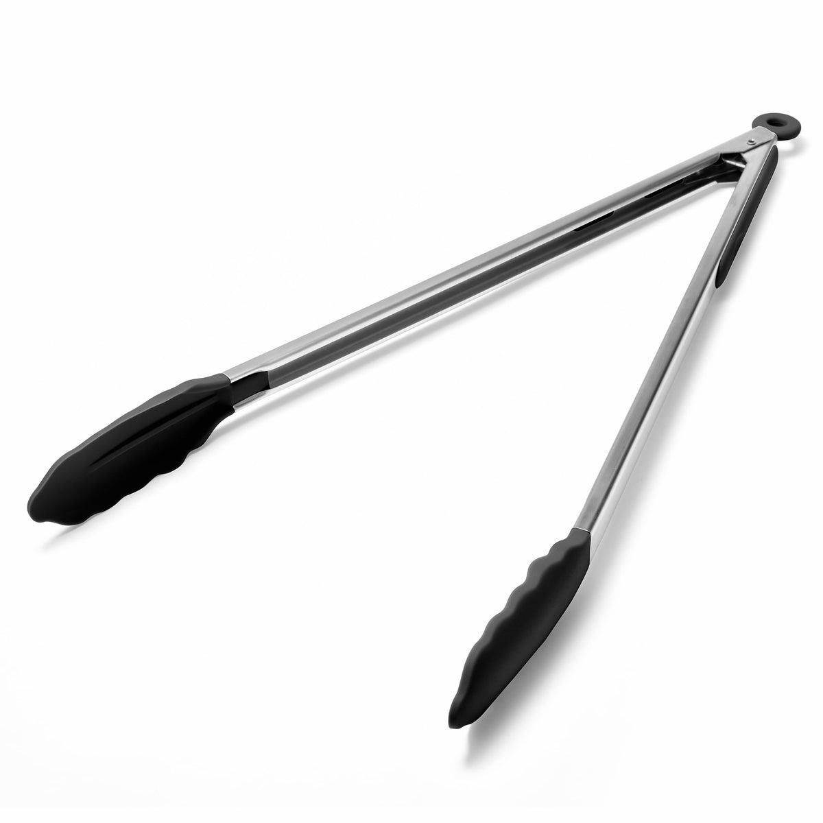 Doosu Kitchen Tongs with Silicone Tips for Cooking Serving (9+12in, Red)