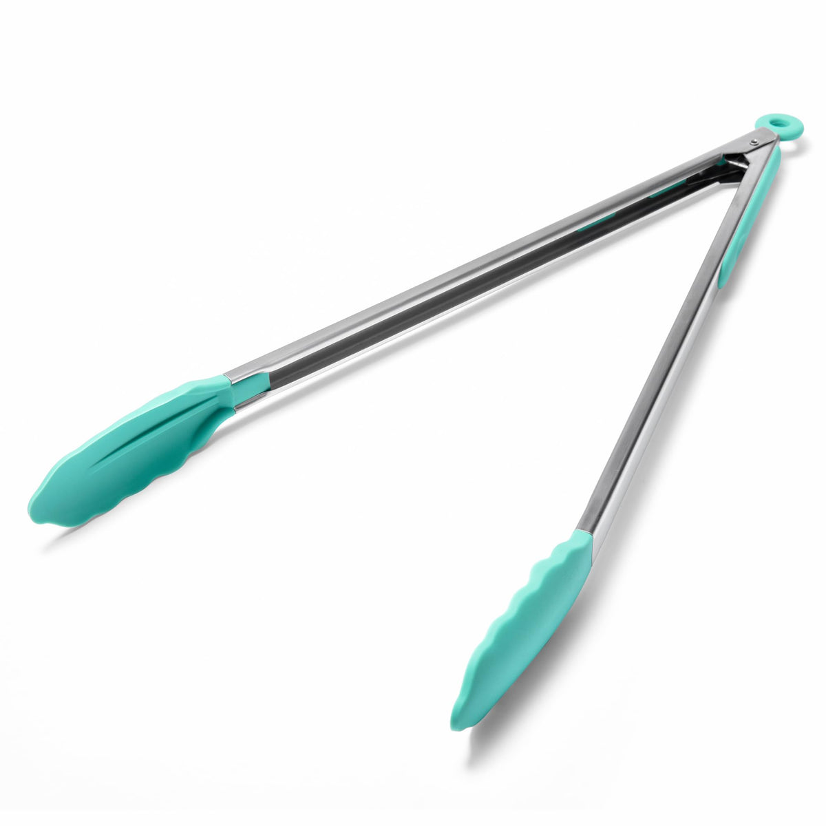 Doosu Kitchen Tongs with Silicone Tips for Cooking Serving (9+12in, Red)