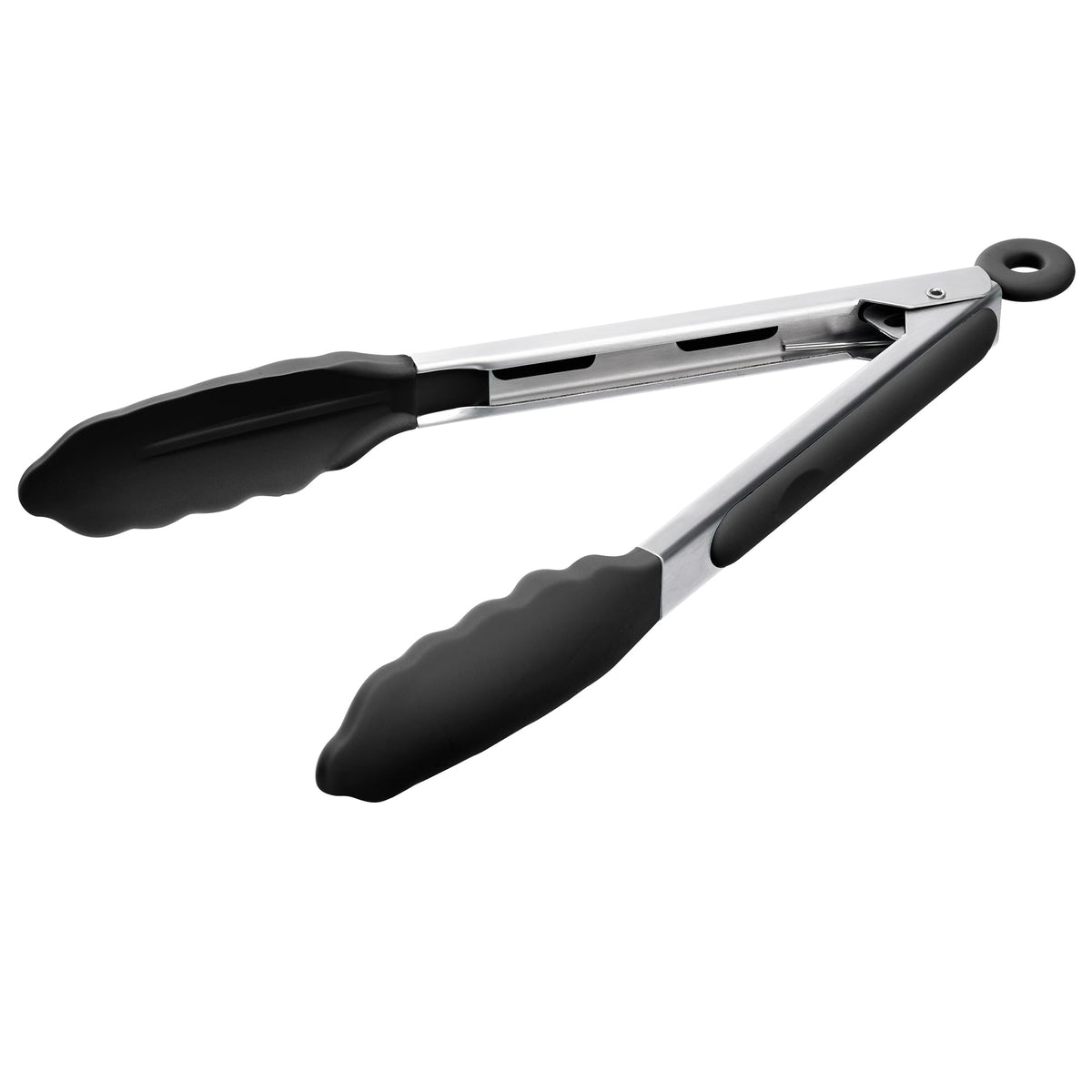 Doosu Kitchen Tongs with Silicone Tips for Cooking Serving (9+12in, Red)