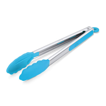 9 Inch Kitchen Tongs,Silicone Non-Slip Cooking Utensil for Grilling
