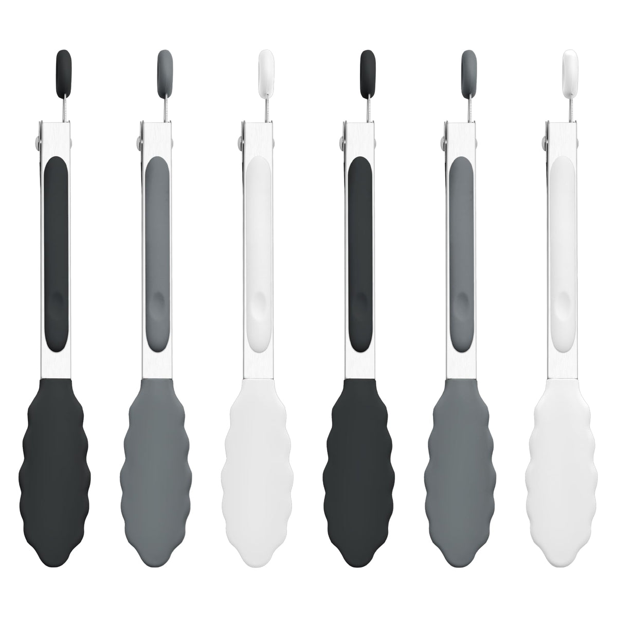 7/9/12 Inch Kitchen Tongs Set of 3, Cooking Tongs with Silicone Tips