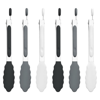 7/9/12 Inch Kitchen Tongs Set of 3, Cooking Tongs with Silicone Tips