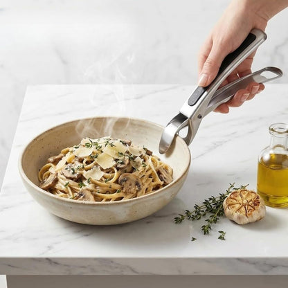 2Pcs Stainless Steel Hot Plate Gripper Tongs With Non-Slip Silicone Grip