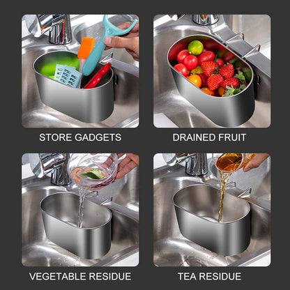 Stainless Steel Sink Strainer Basket, Hanging Kitchen Sink Food Catcher
