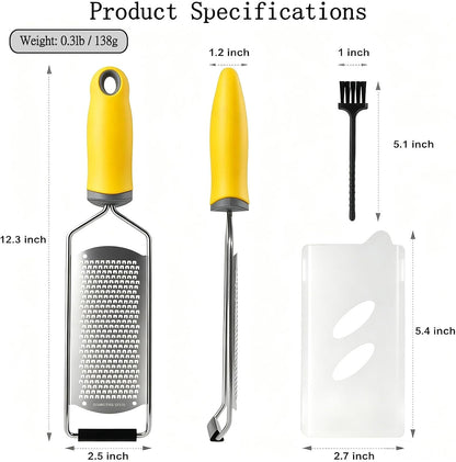 Cheese Grater & Lemon Zester,Stainless Steel Hand Grater for Ginger