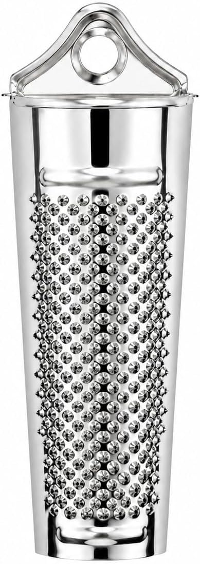 HIC Kitchen Nutmeg Grater, Stainless Steel, Grates Nutmeg, Cinnamon Sticks, Block Chocolate, Ginger, and Hard Cheeses