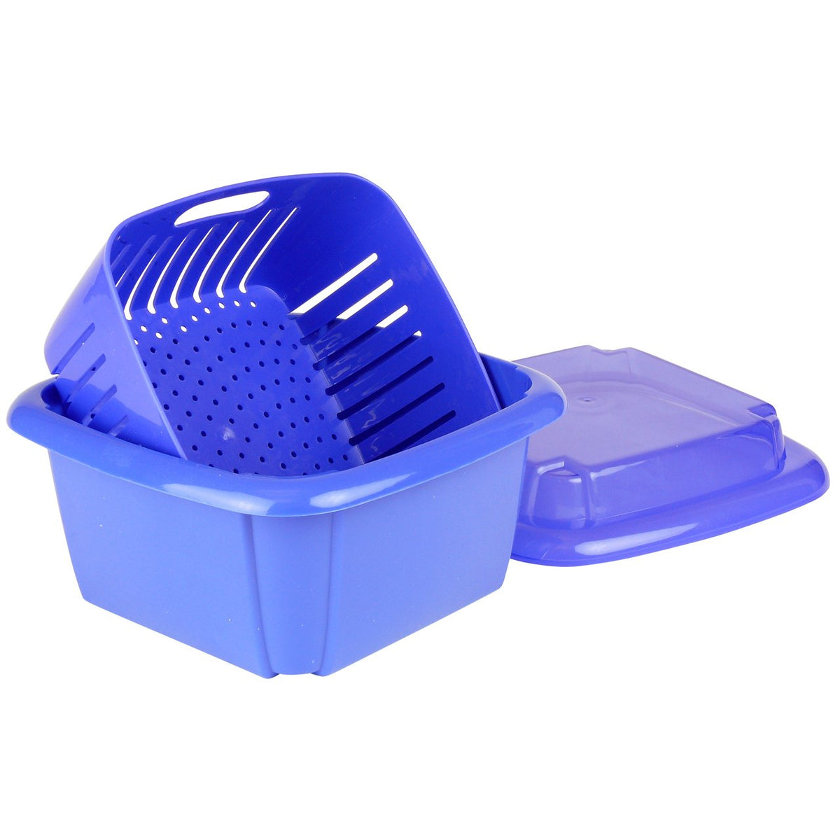 Hutzler 3-in-1 Berry Keeper Colander and Container, Keeps Berries Fresh Longer 2 pints, Gray