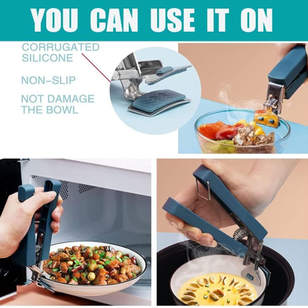 3 Pack Kitchen Tongs Bowl Dish Avoid Scalding Kitchenware Set