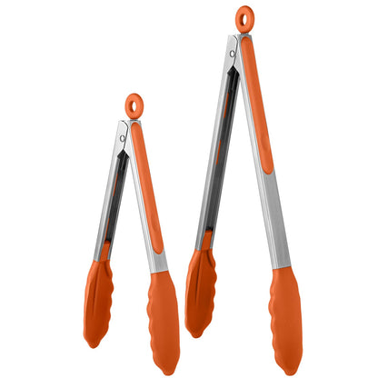 U-Taste Kitchen Tong for Cooking, 600ºF Heat-Resistant Silicone, 2Pcs/Black