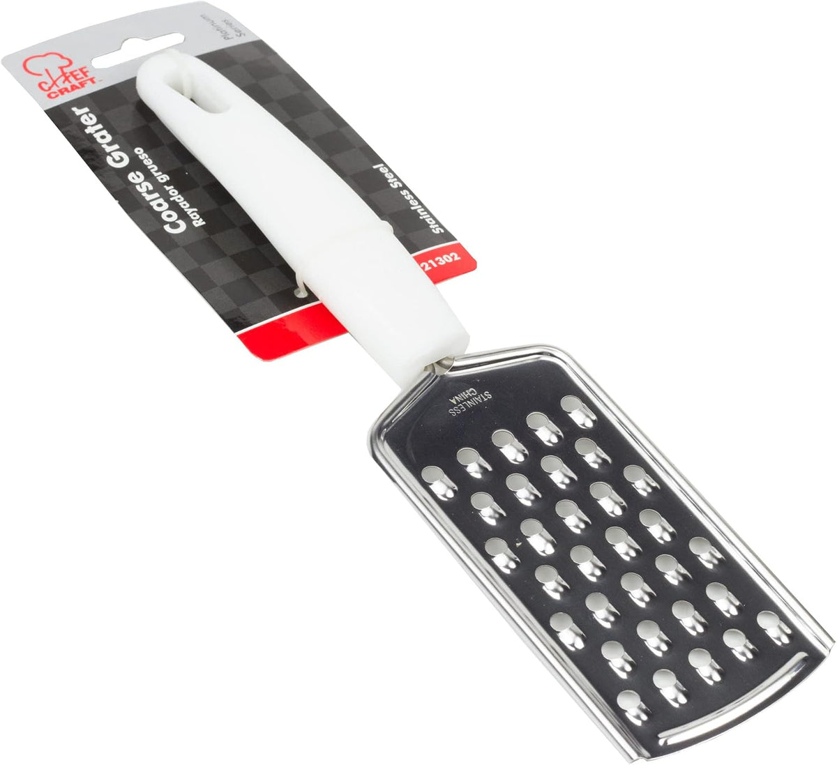 Chef Craft Select Handheld Coarse Grater, 9.5 inch, White
