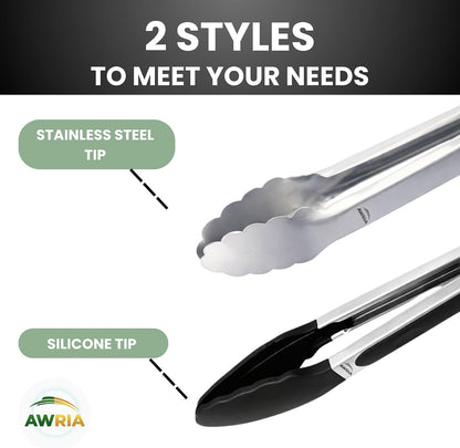 Silicone Tongs for Cooking Tongs Kitchen Tongs with Silicone Tips