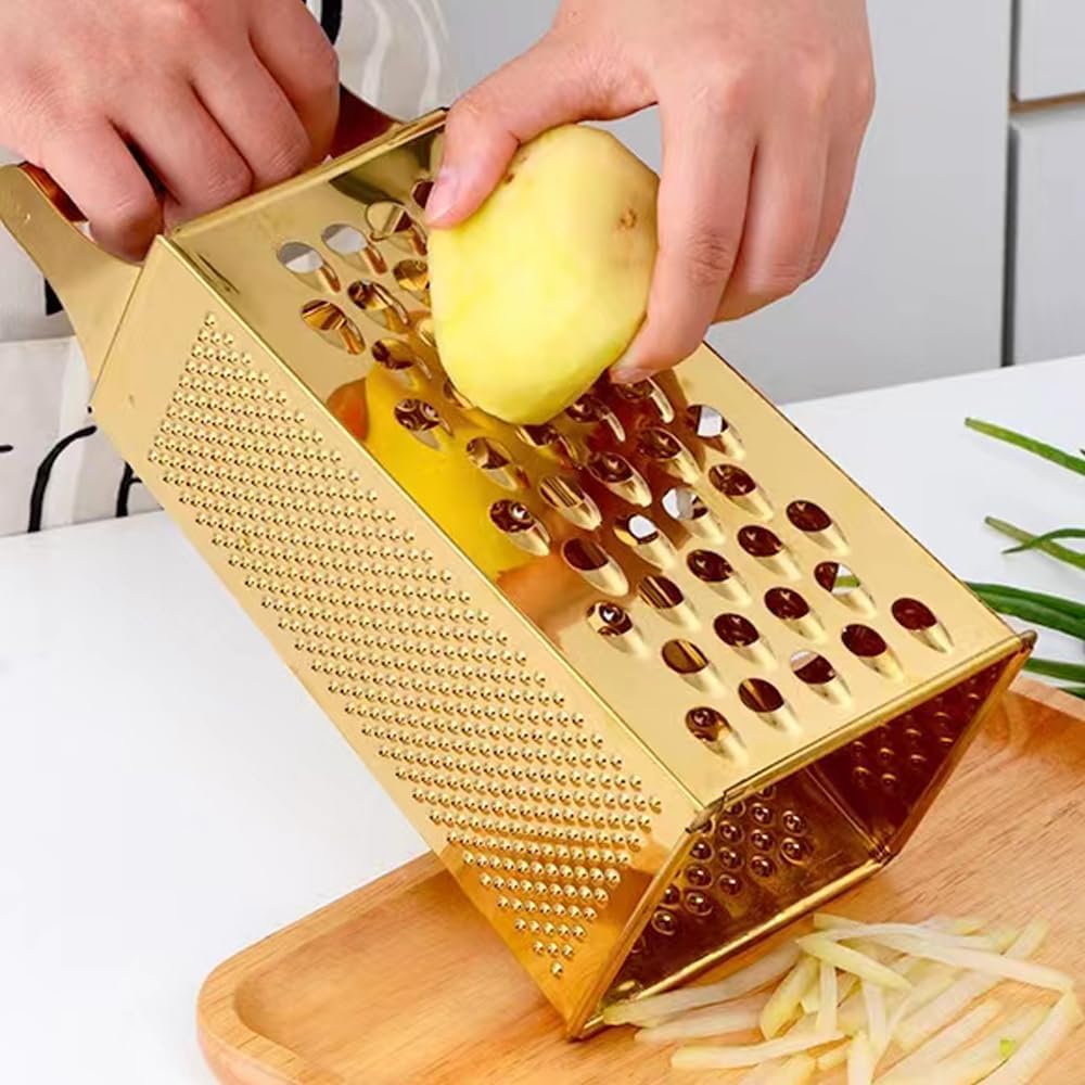 Stainless Steel 4 Sides Multifunctional Grater Slicer with Handle