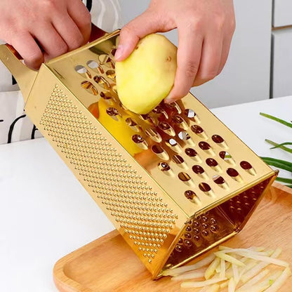 Stainless Steel 4 Sides Multifunctional Grater Slicer with Handle