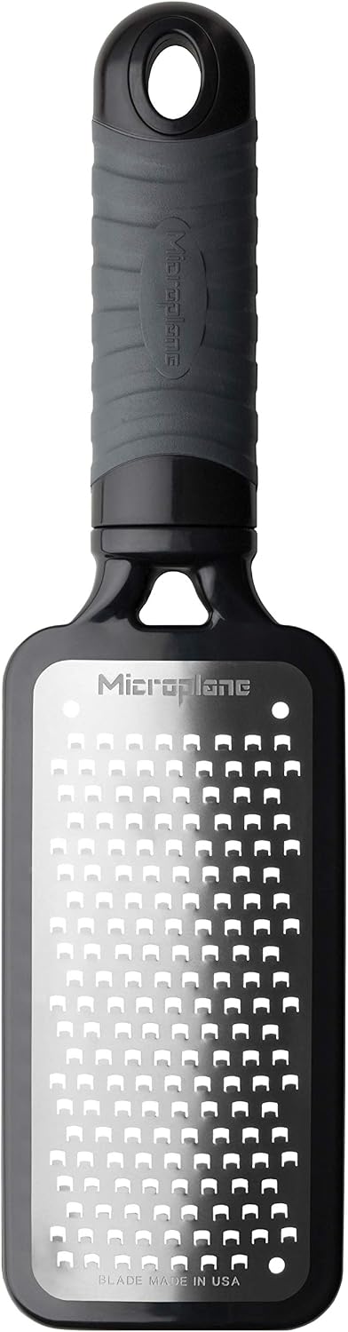 Microplane Home Series Multipurpose Coarse Grater - Easy to Use, Perfect for Everyday Cooking (Black)
