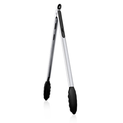 9 Inch Kitchen Tongs,Silicone Non-Slip Cooking Utensil for Grilling
