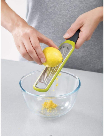 Joseph Joseph 20049 Handi-Zest Multi-Function Zester with Blade Wiper, Green