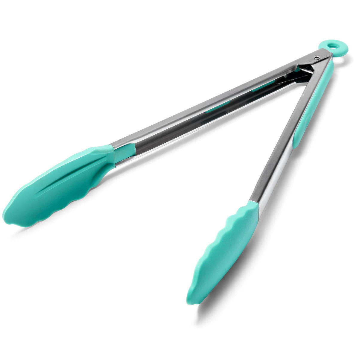 Doosu Kitchen Tongs with Silicone Tips for Cooking Serving (9+12in, Red)