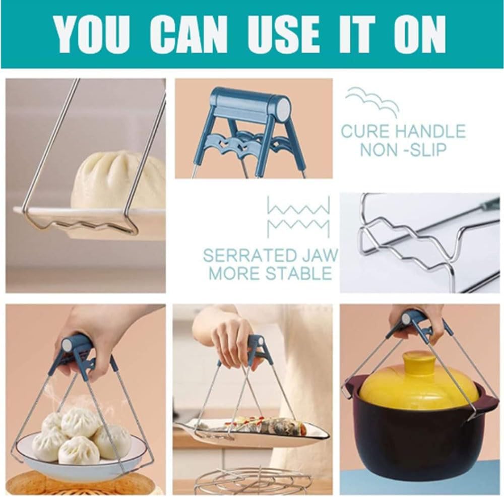 3 Pack Kitchen Tongs Bowl Dish Avoid Scalding Kitchenware Set