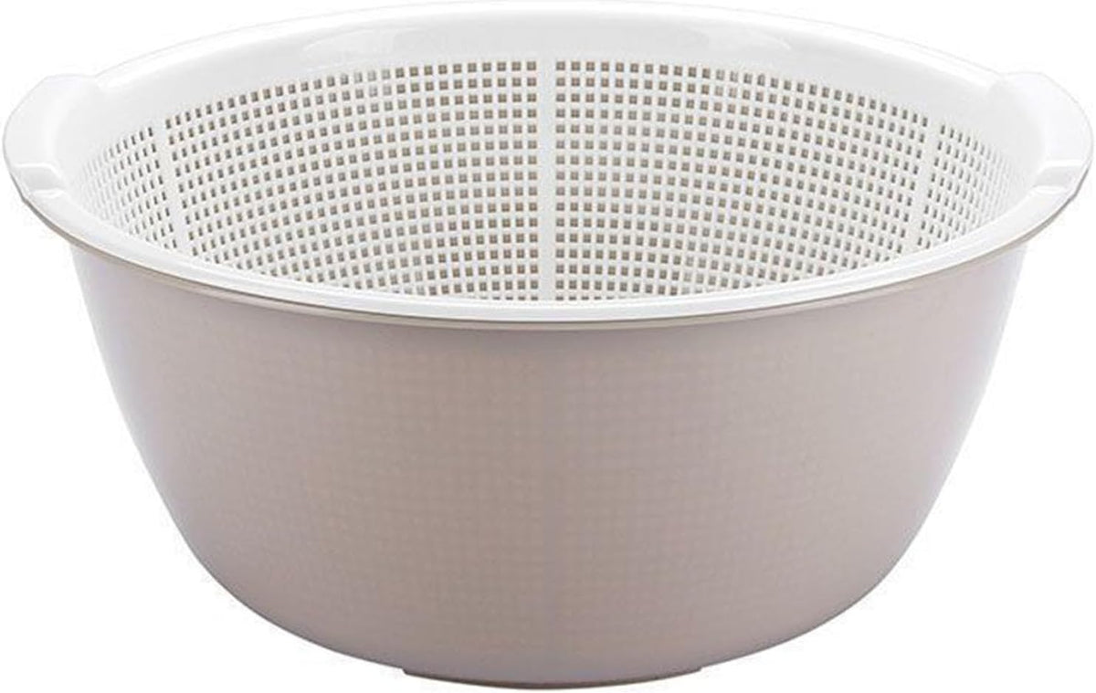 Kitchen Colander, Fruit Colander Draining Bowl Plastic Thickened Double Layer Plastic Fruits Vegetables Washing Baskets for Kitchen and Living Room
