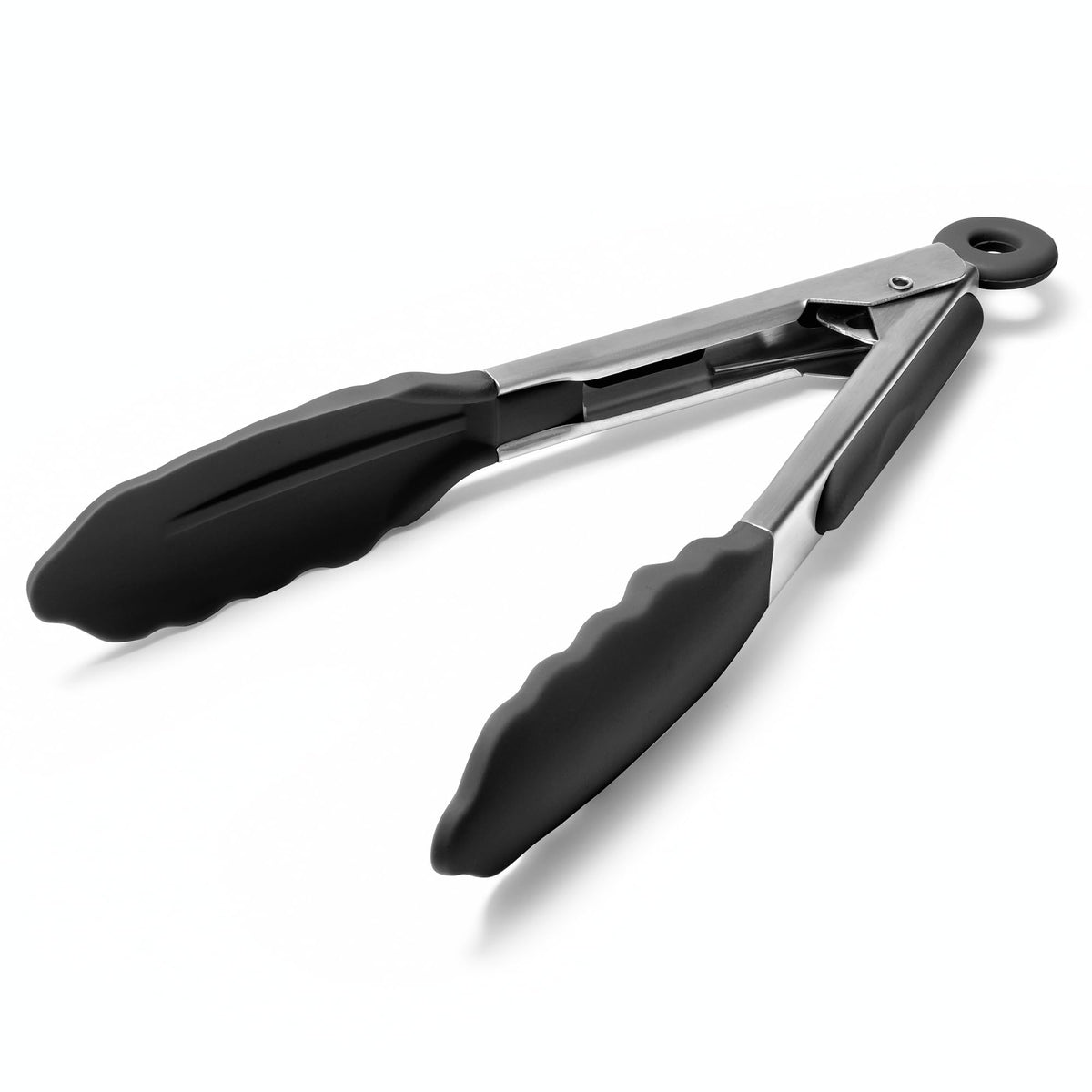 Doosu Kitchen Tongs with Silicone Tips for Cooking Serving (9+12in, Red)