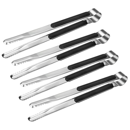 4 Pack Premium Stainless Steel Kitchen Tongs, Serving Tongs for Cooking