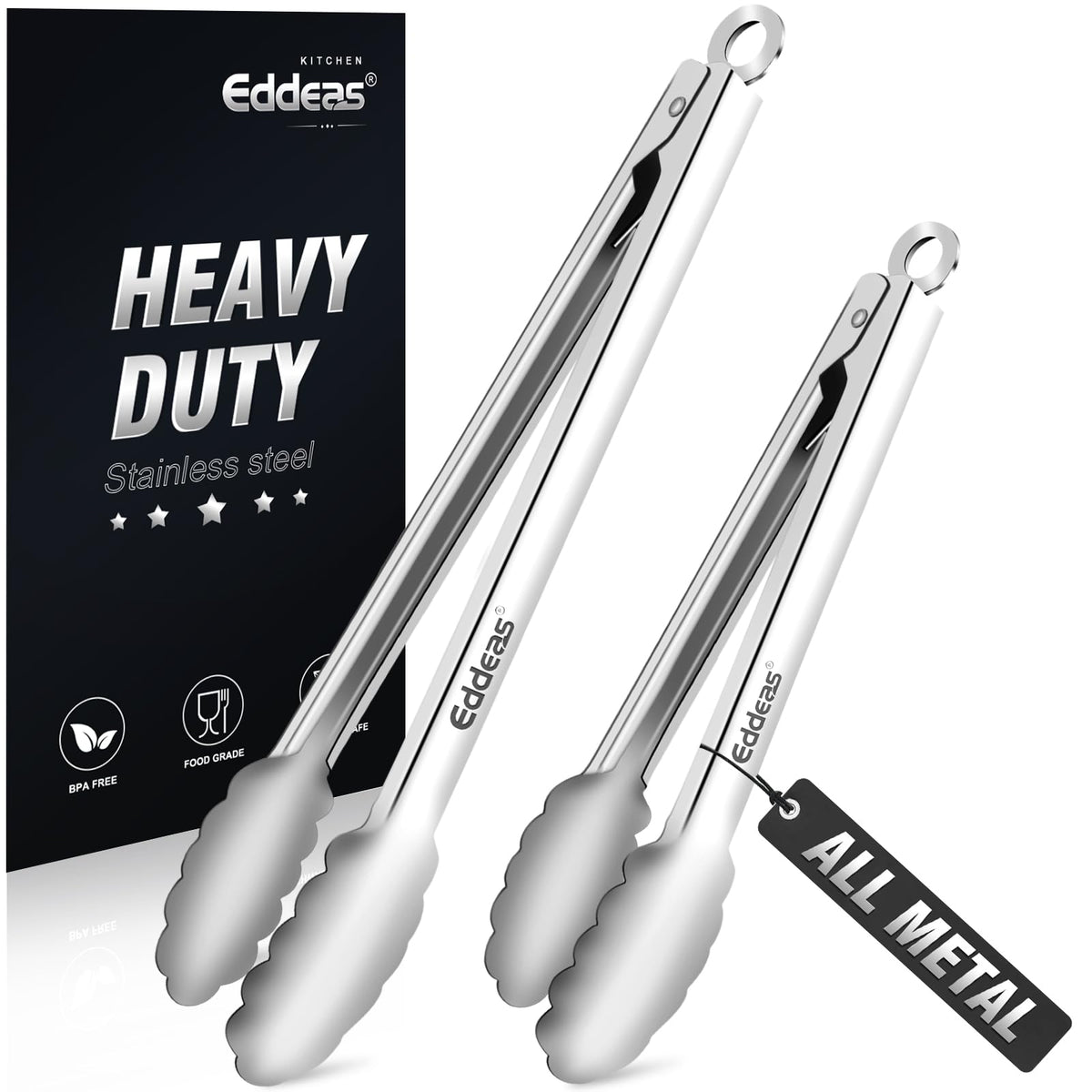 Kitchen Tongs Up To 600°F Silicone Tongs for Cooking 3Pcs 7,9,12 IN