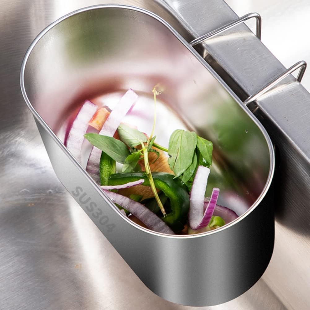 Stainless Steel Sink Strainer Basket, Hanging Kitchen Sink Food Catcher