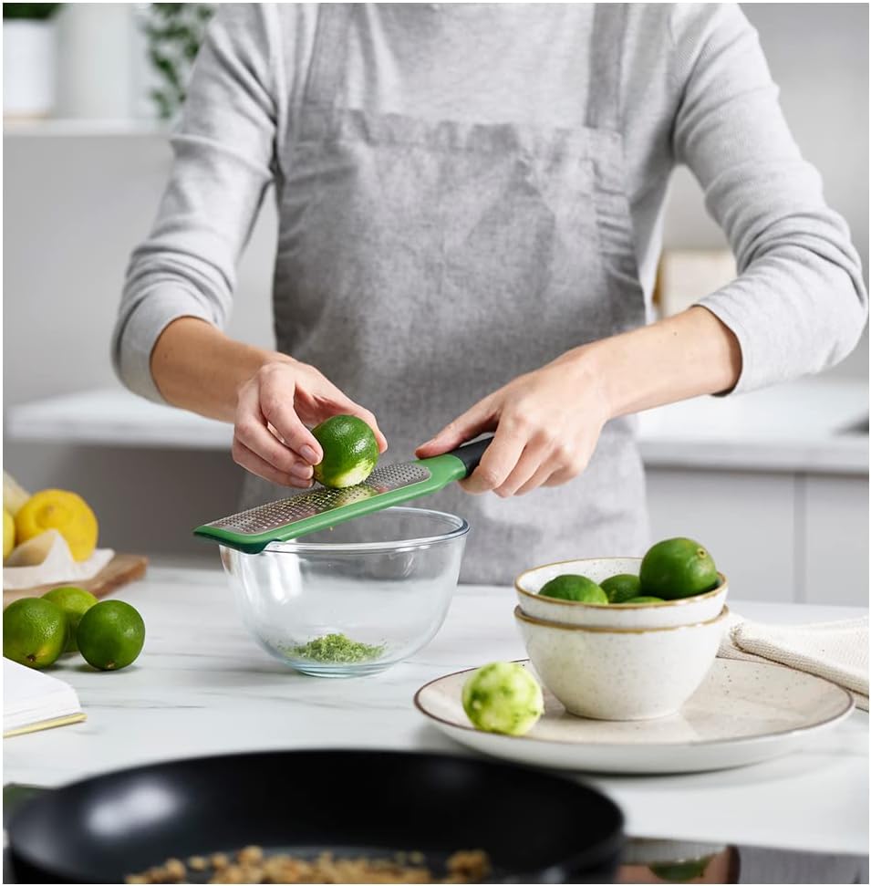 Joseph Joseph Fine Grater & Zester – Easy-Grip Handle with Sharp Stainless Steel Blades & Non-Slip Tip
