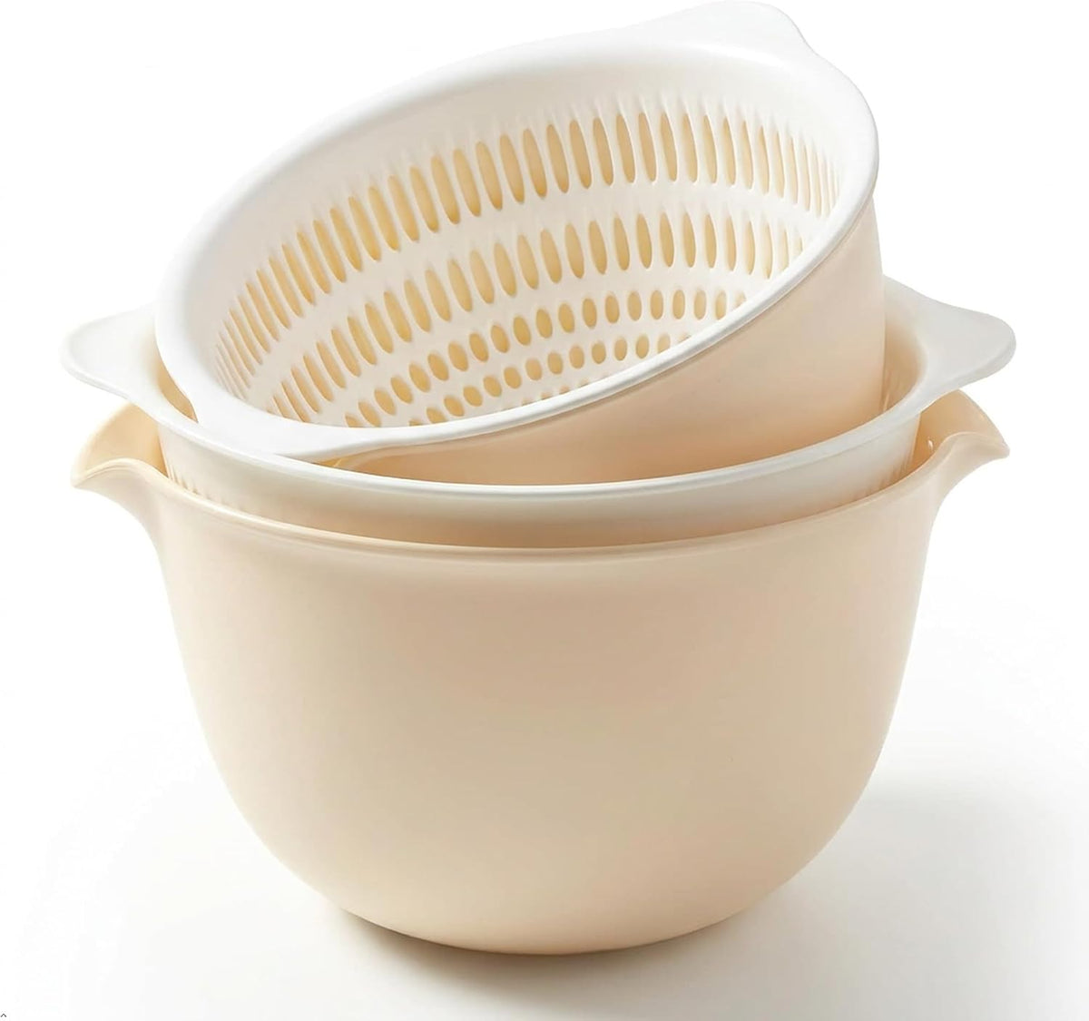 2 in 1 Kitchen Colander Set with Bowl Strainer (2 Sets 2.5 Qt)