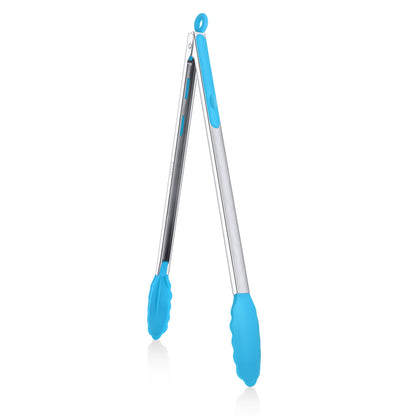 9 Inch Kitchen Tongs,Silicone Non-Slip Cooking Utensil for Grilling