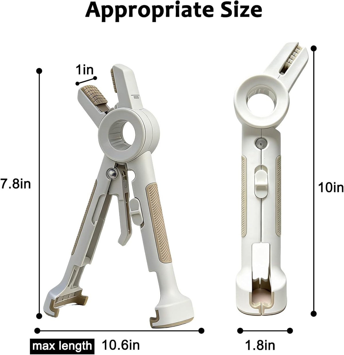 SALLO 2-in-1 Anti-Scald Kitchen Tongs & Bowl Clip, 1pc, White