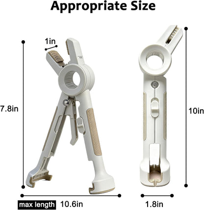 SALLO 2-in-1 Anti-Scald Kitchen Tongs & Bowl Clip, 1pc, White