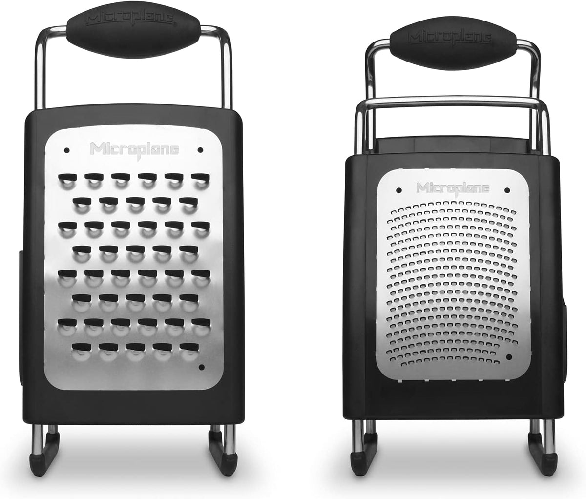 Microplane Four Sided Stainless Steel Ultra-Sharp Multi-Purpose Box Grater - Slicer, Fine, Ribbon, and Extra Coarse Blade Styles