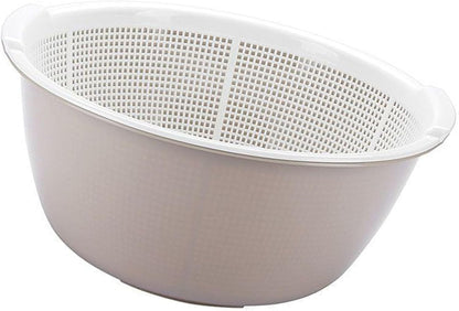 Kitchen Colander, Fruit Colander Draining Bowl Plastic Thickened Double Layer Plastic Fruits Vegetables Washing Baskets for Kitchen and Living Room