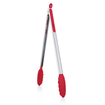 9 Inch Kitchen Tongs,Silicone Non-Slip Cooking Utensil for Grilling